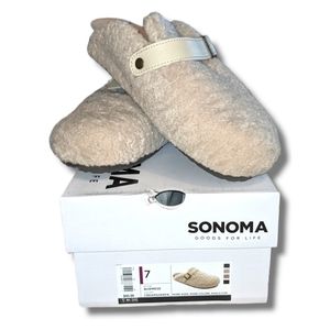 Brand New Sonoma Burmese Cream Sherpa Clogs